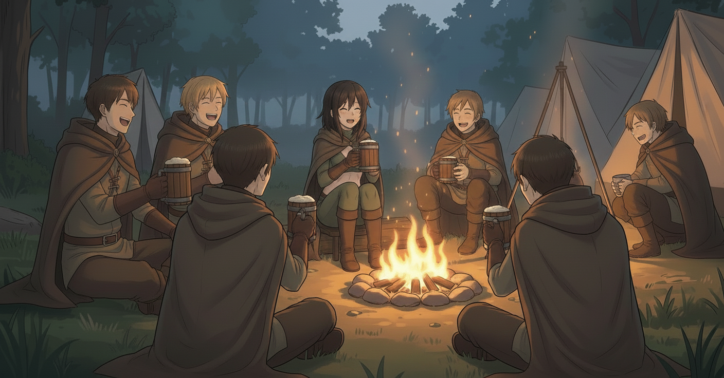 Camping with friends
